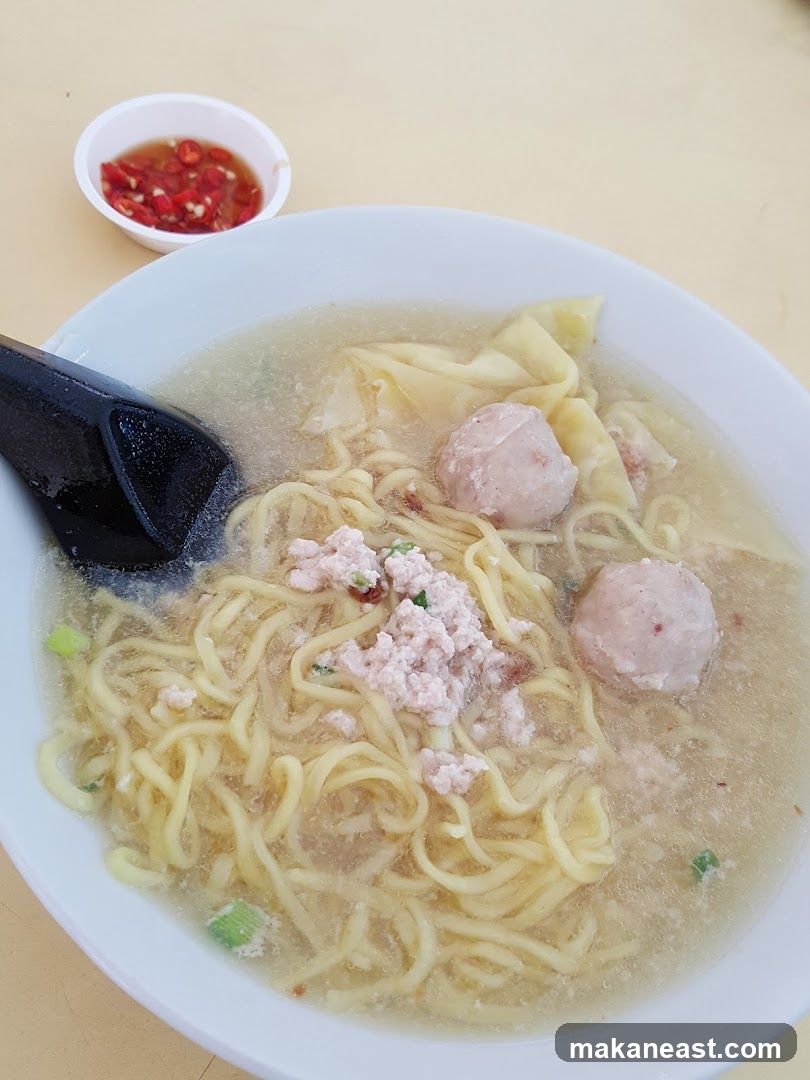 Noodle Soup with Meatballs