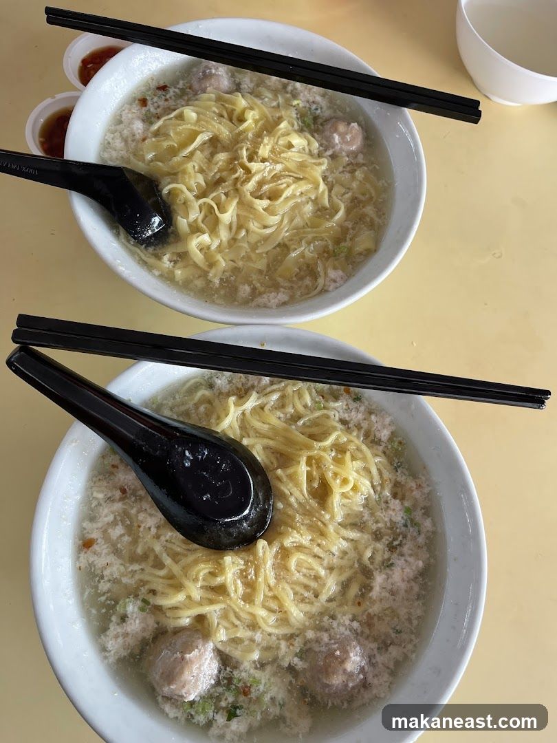 Noodle Soup with Meatballs