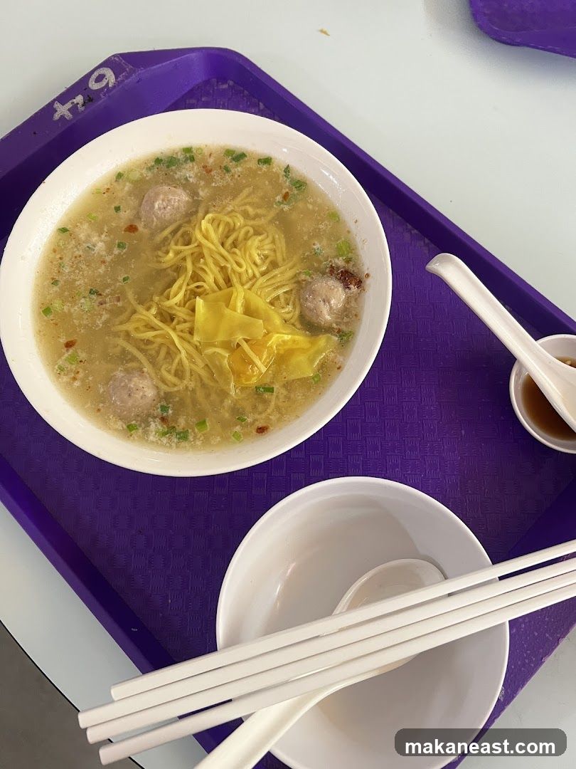 Noodle Soup with Meatballs and Wontons
