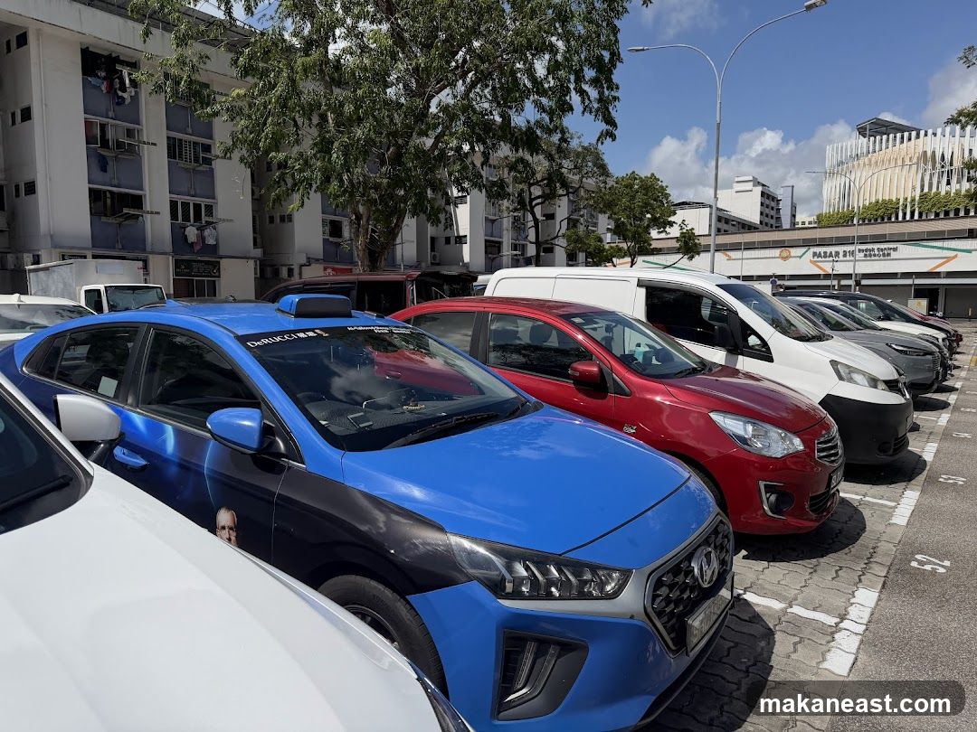 Cars parked in a lot