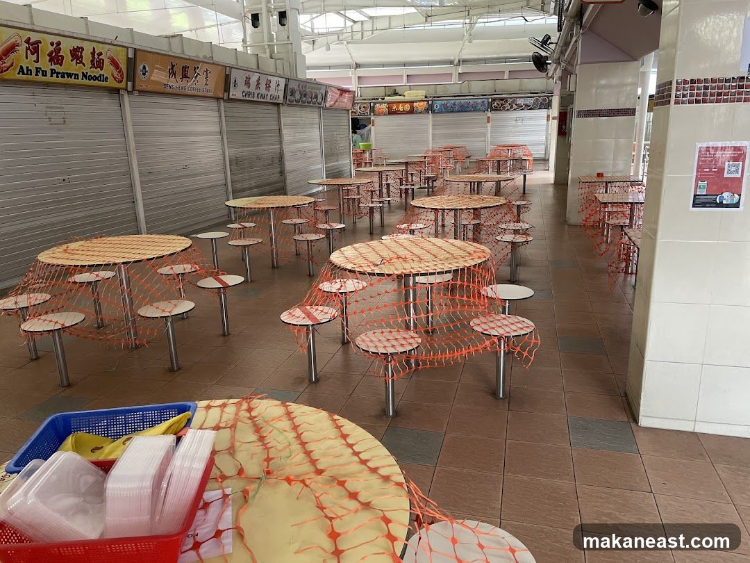 Empty Food Court Seating Area