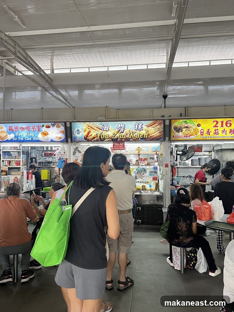 Food stalls in a hawker center