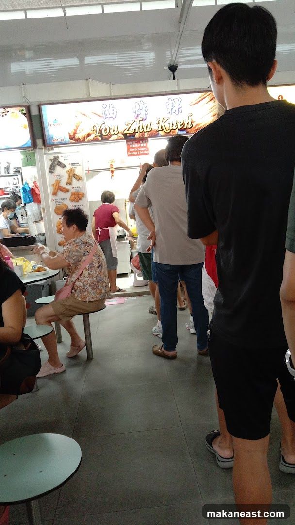 Food stall with customers
