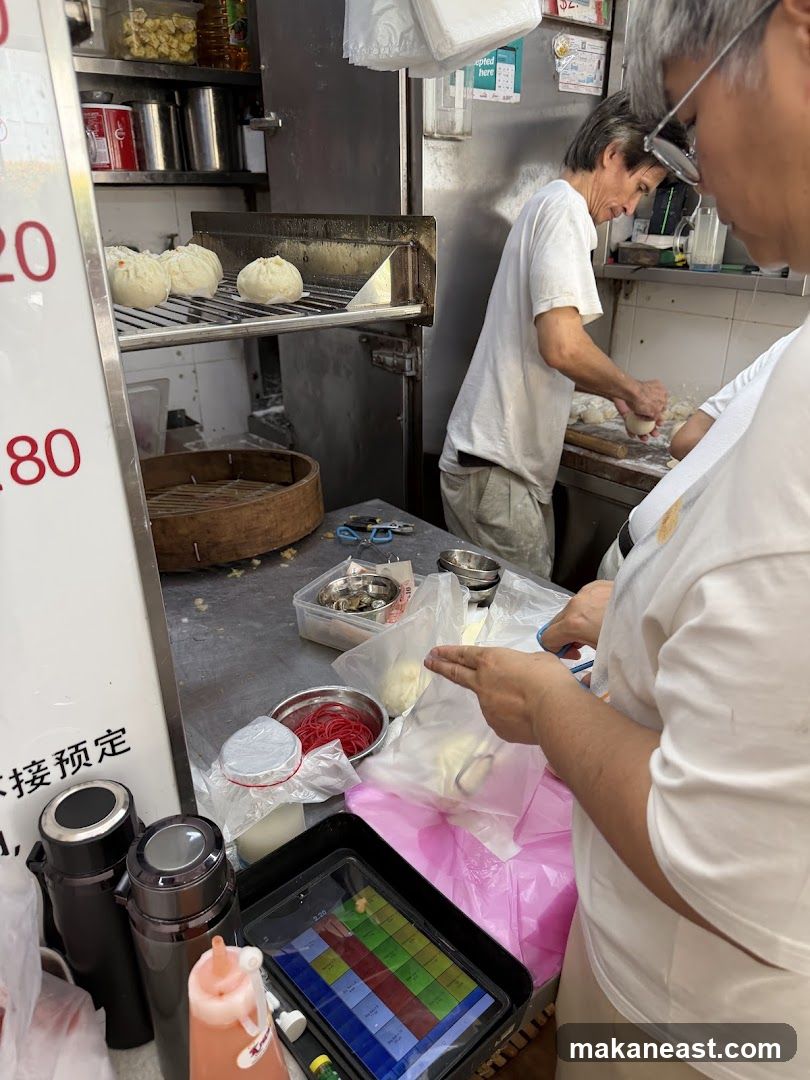Food preparation in a kitchen