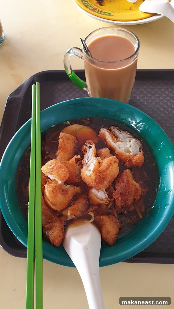 Fried Dough Fritters with Gravy and Drink