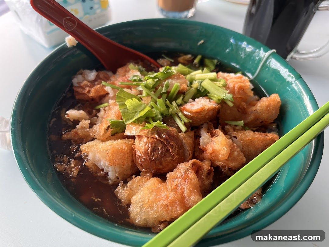 Bowl of Fried Fish and Tofu Soup