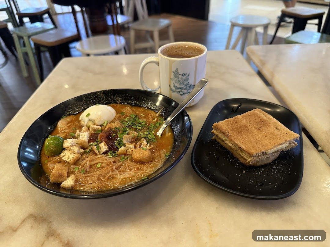 Noodle Soup and Sandwich