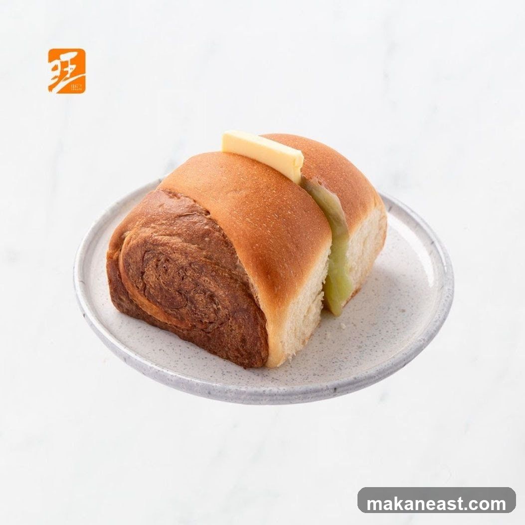 Bread with butter and jam