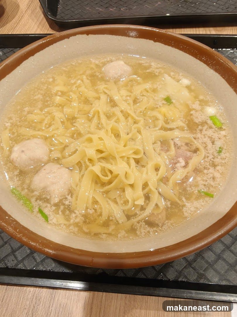 Noodle Soup with Meatballs