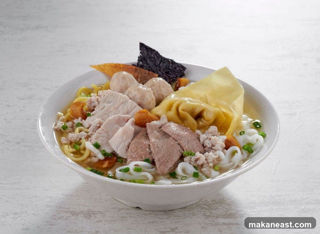 Noodle Soup with Pork and Wontons