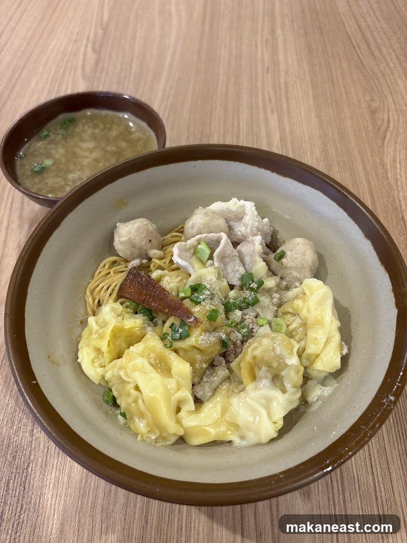 Noodle Soup with Wontons and Meatballs