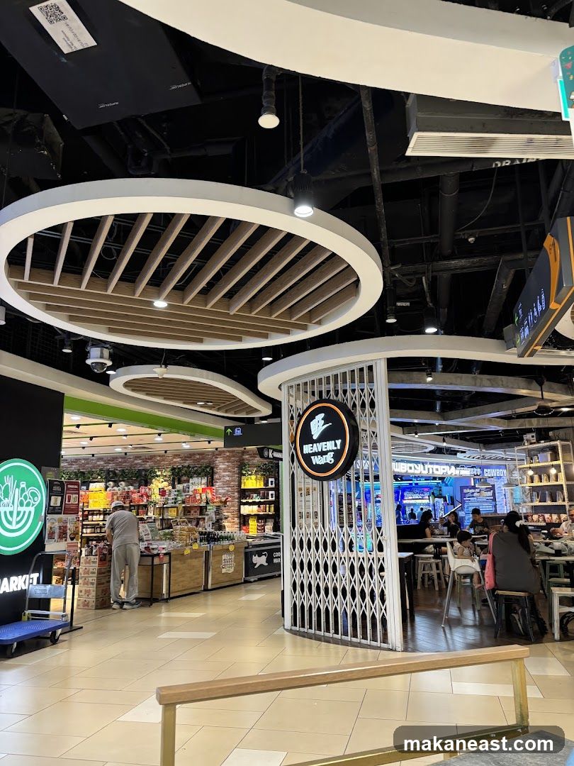 Interior of a Market with Seating Area