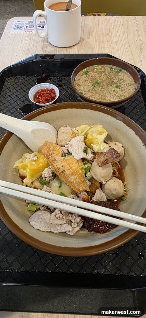 Noodle Soup with Meatballs and Chili