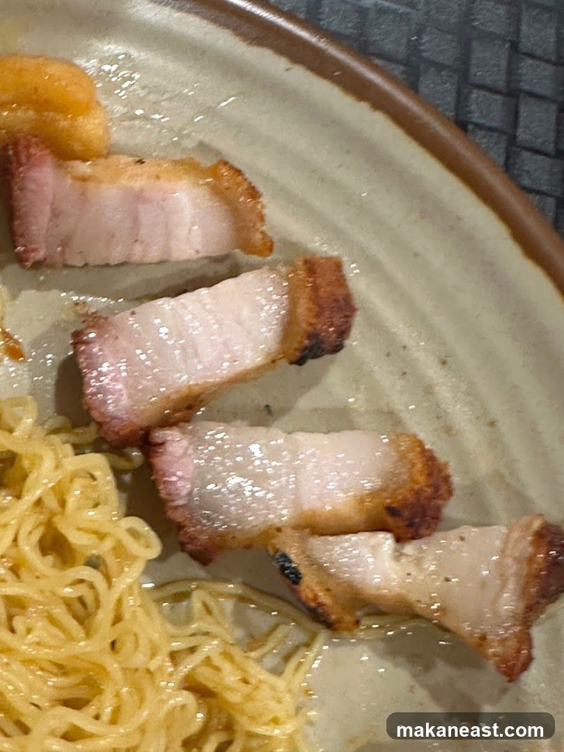 Crispy Pork Belly with Noodles