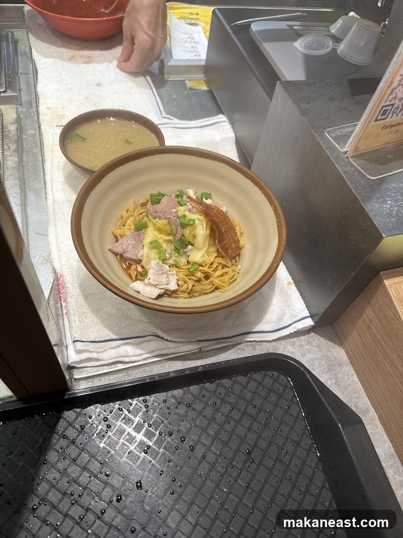 Noodle Dish with Side Soup