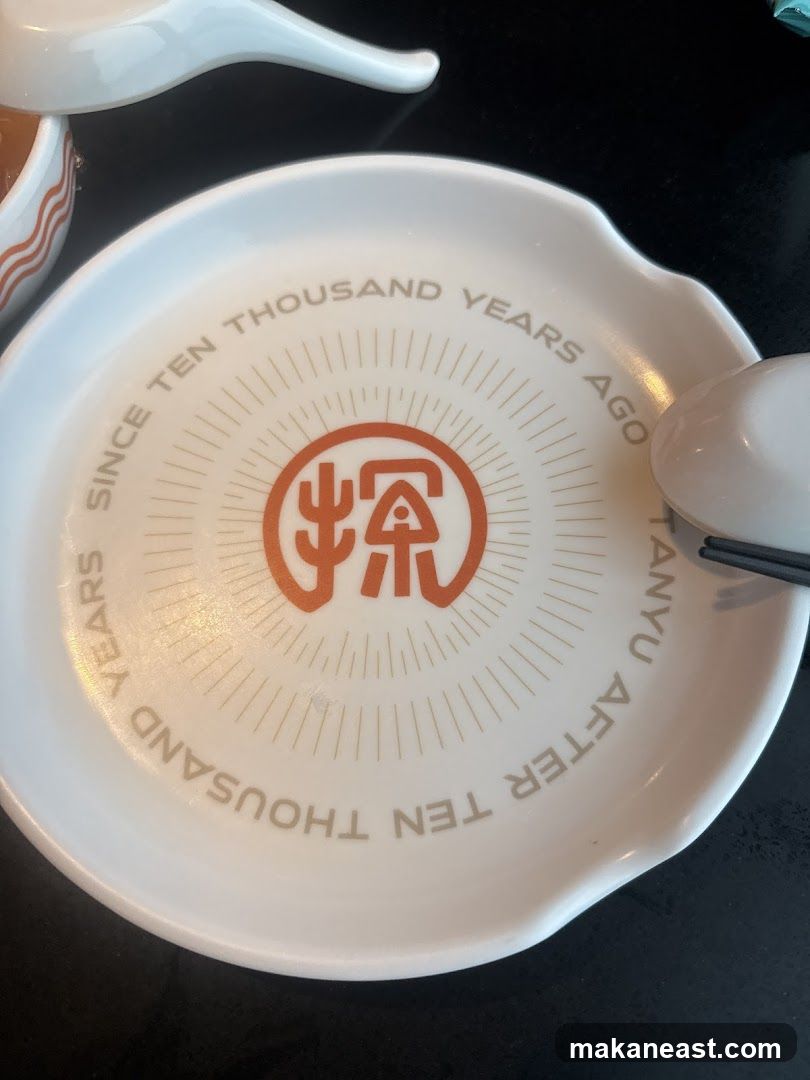 Plate with Chinese characters and text