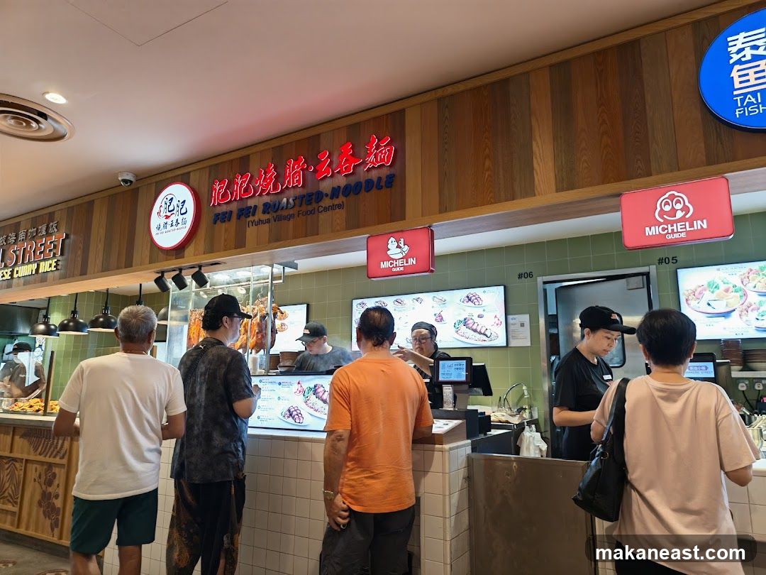 Food stalls in a food court