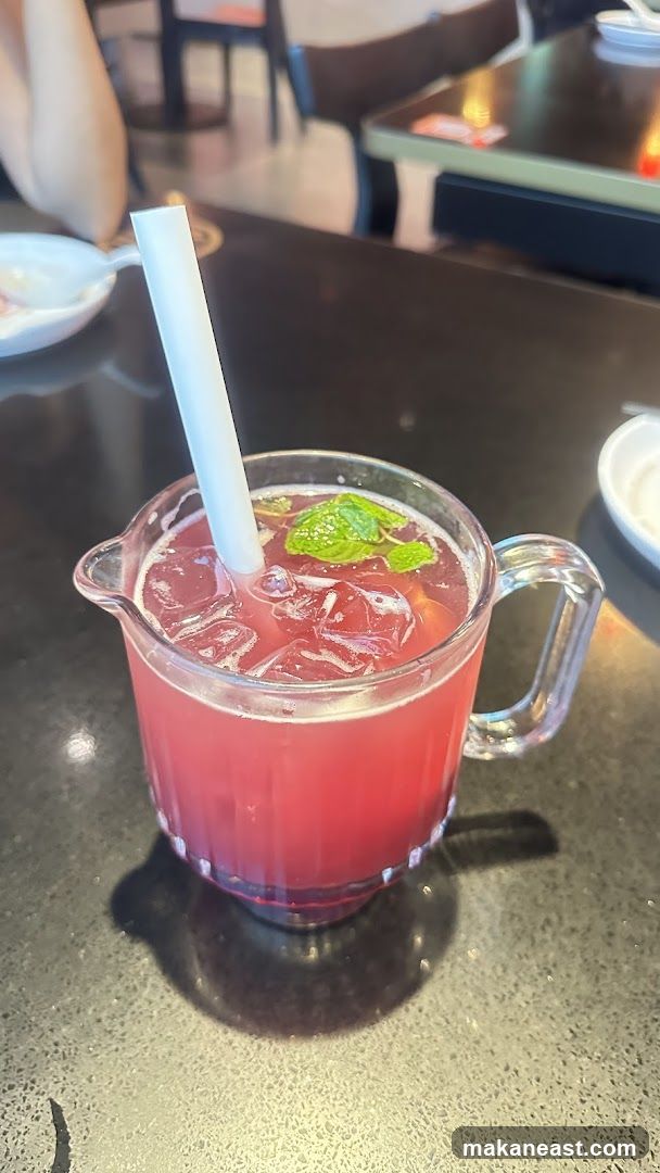 Pitcher of Red Drink with Mint