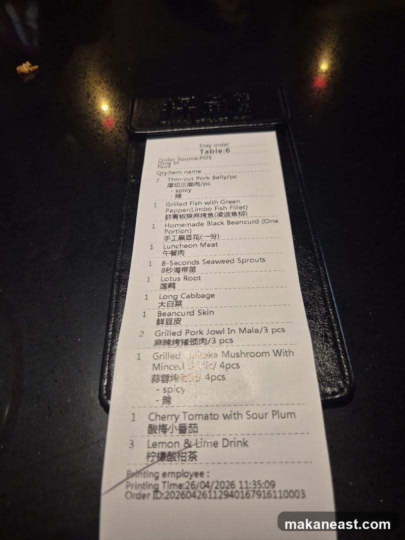Order Receipt