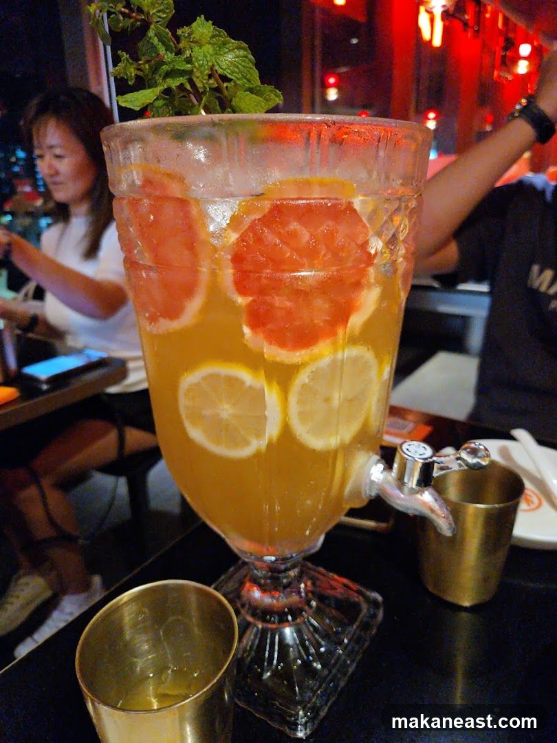 Large Drink Dispenser with Fruit and Mint