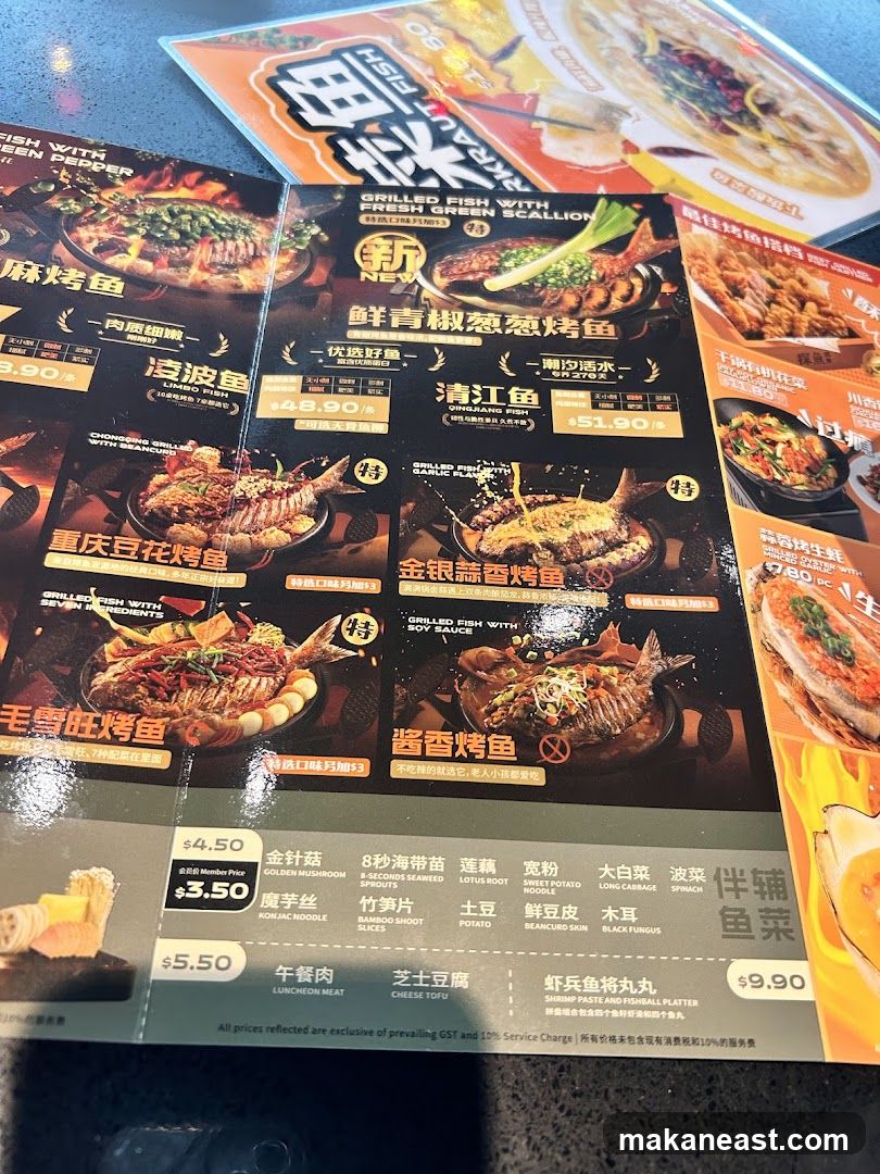 Grilled Fish Menu