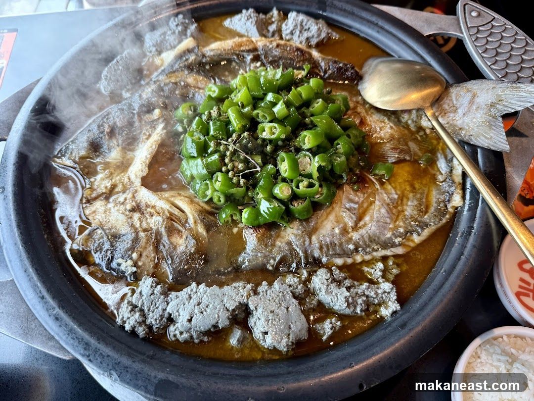 Steamed Fish with Green Chilies