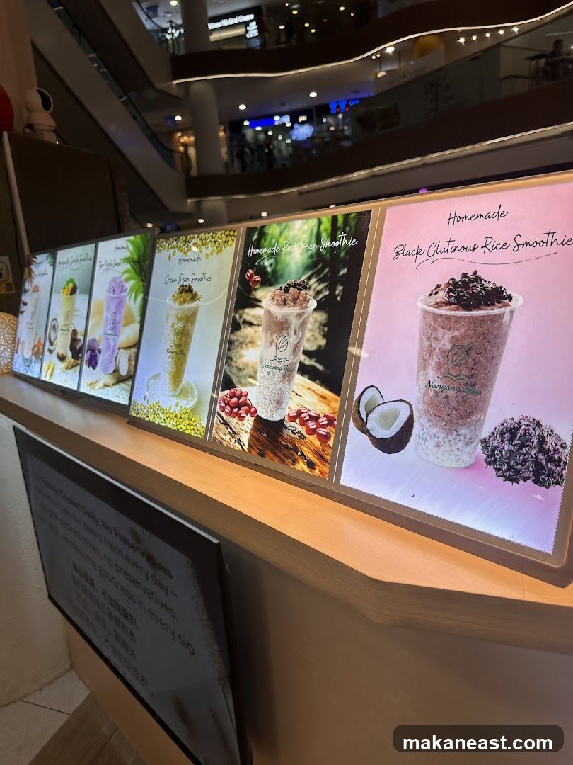 Smoothie Menu Display