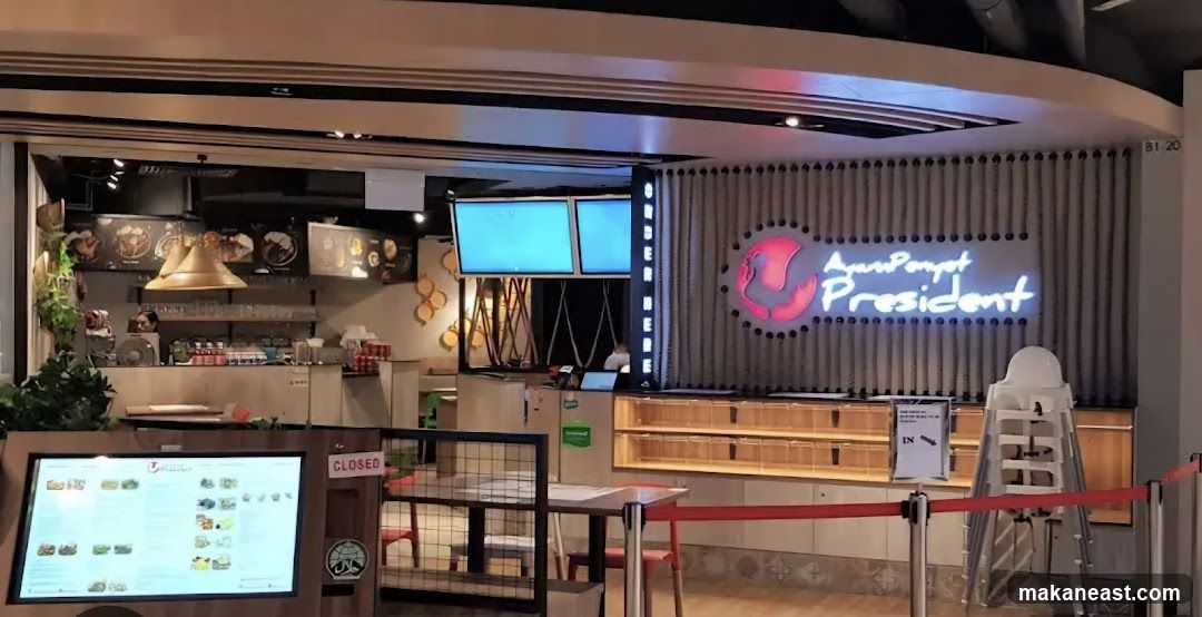 Restaurant Interior with Neon Signage