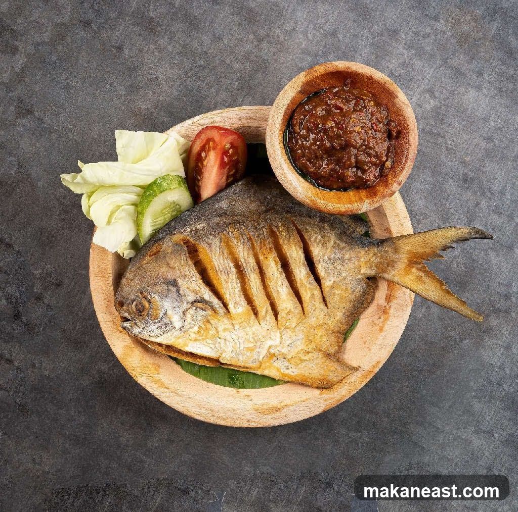 Fried Fish with Sambal and Vegetables