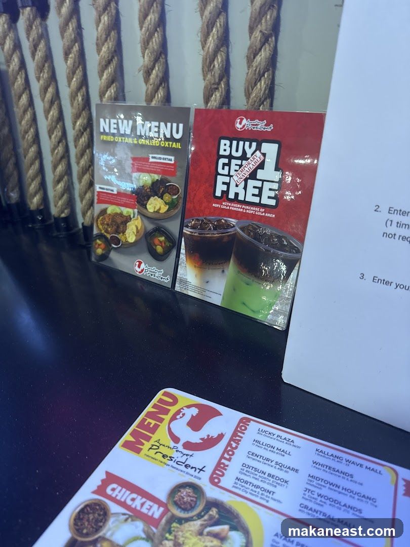 Promotional Flyers and Menu