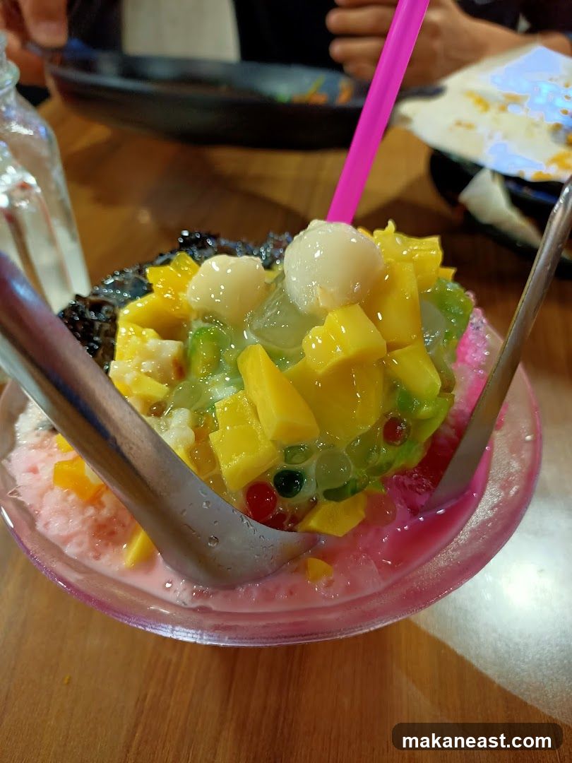 Dessert with fruits and jellies