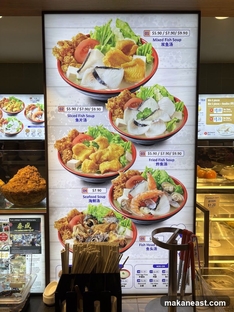 Tal Seng Fish Soup Menu