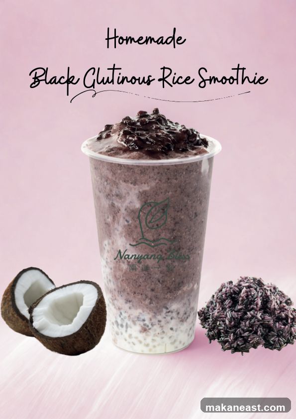 Homemade Black Glutinous Rice Smoothie