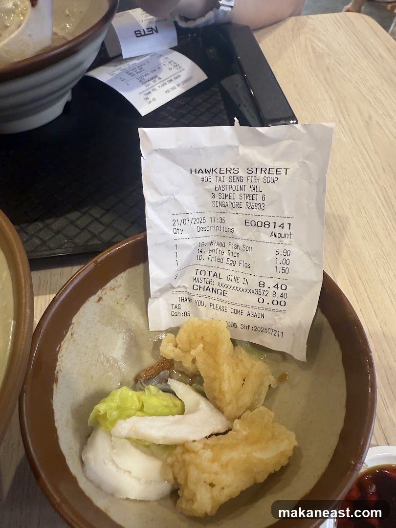 Receipt and Food