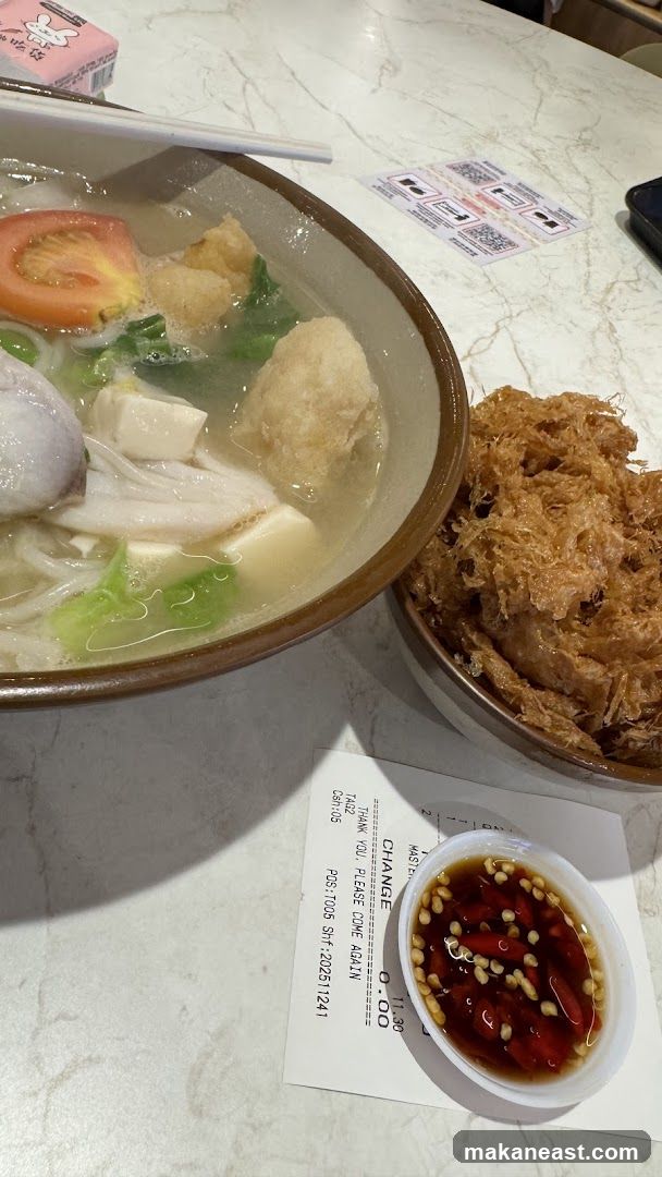 Meal with Soup and Fried Dish