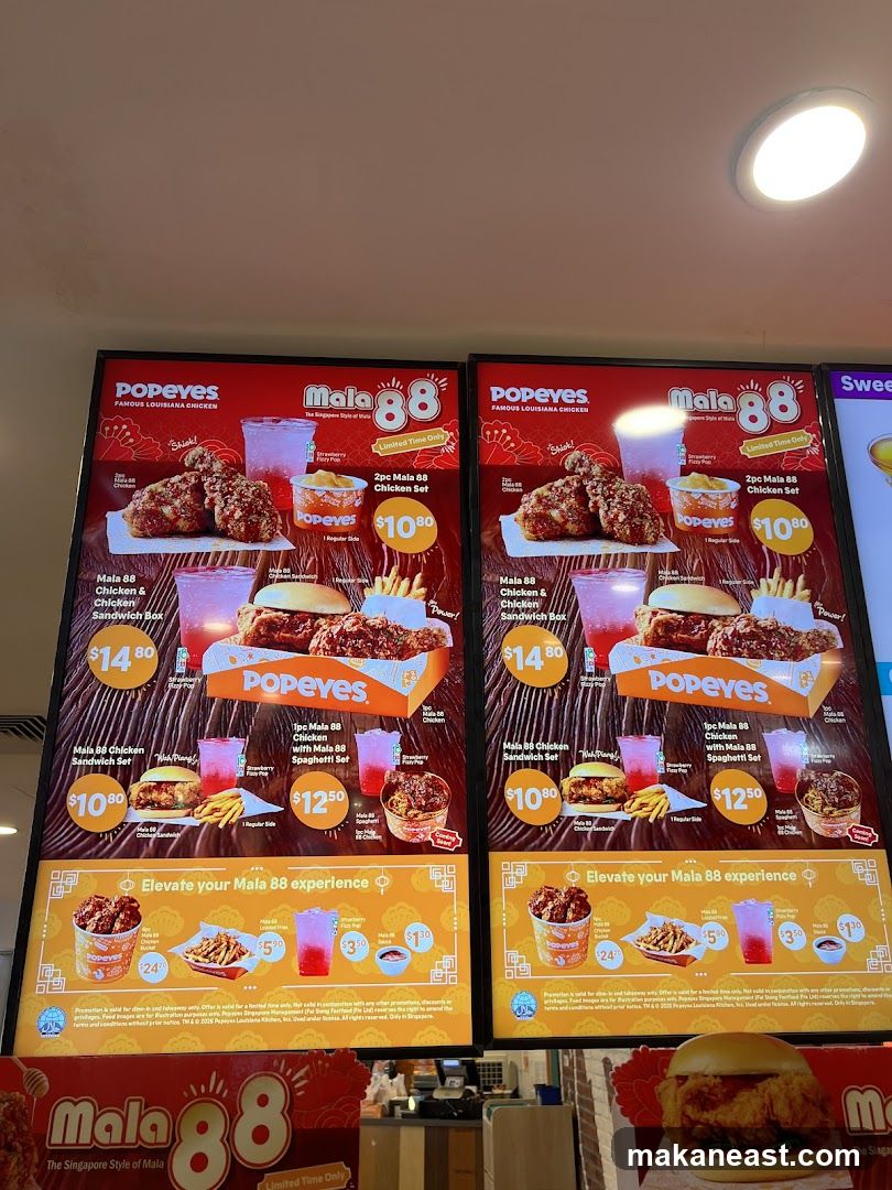 Popeyes Mala 88 Menu