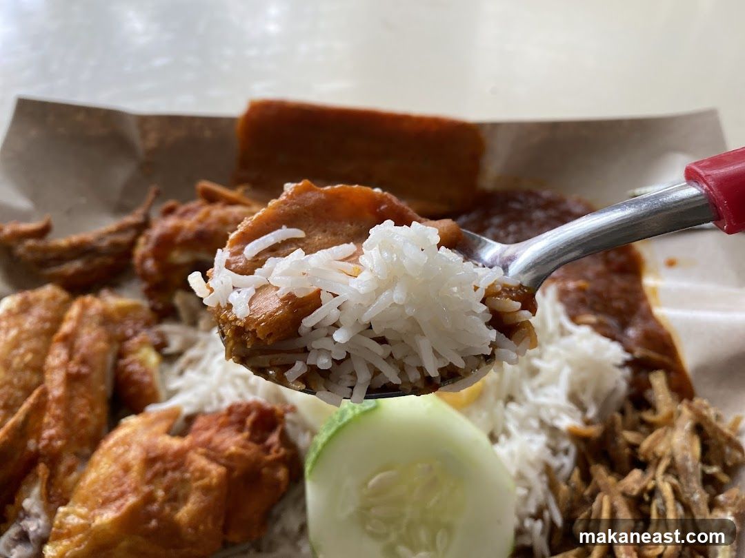 Nasi Lemak with Fried Chicken