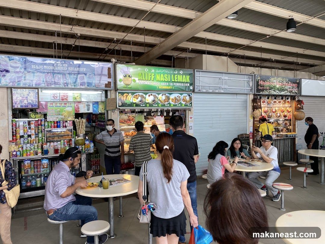 Food stalls in a hawker center