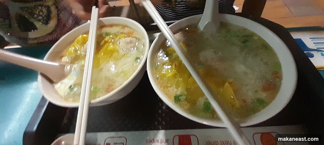 Two bowls of noodle soup
