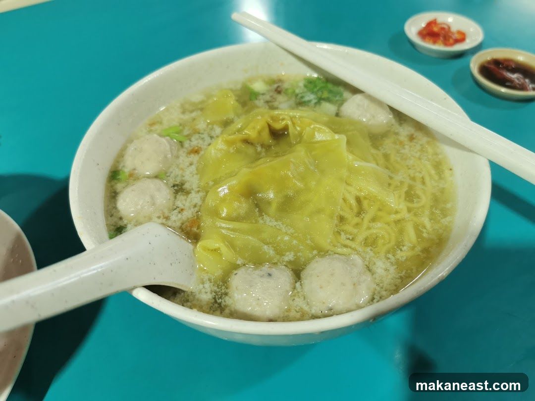 Noodle Soup with Meatballs and Wontons