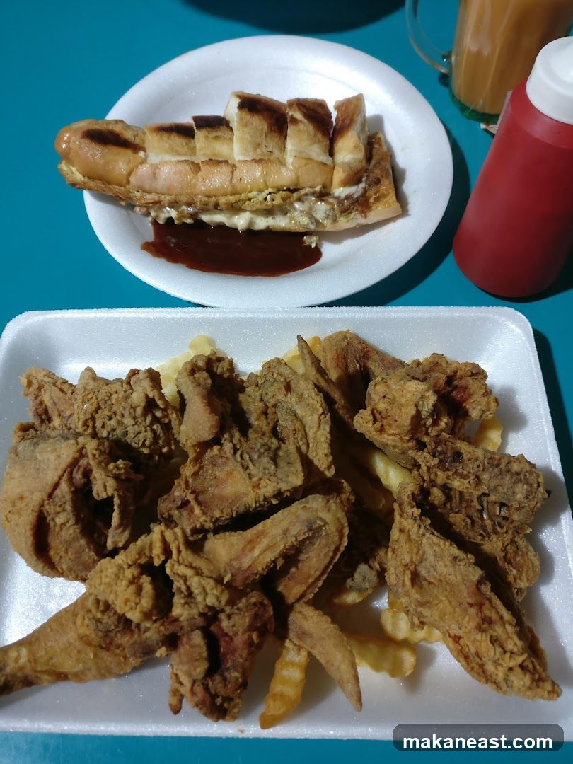 Fried Chicken and Hot Dog