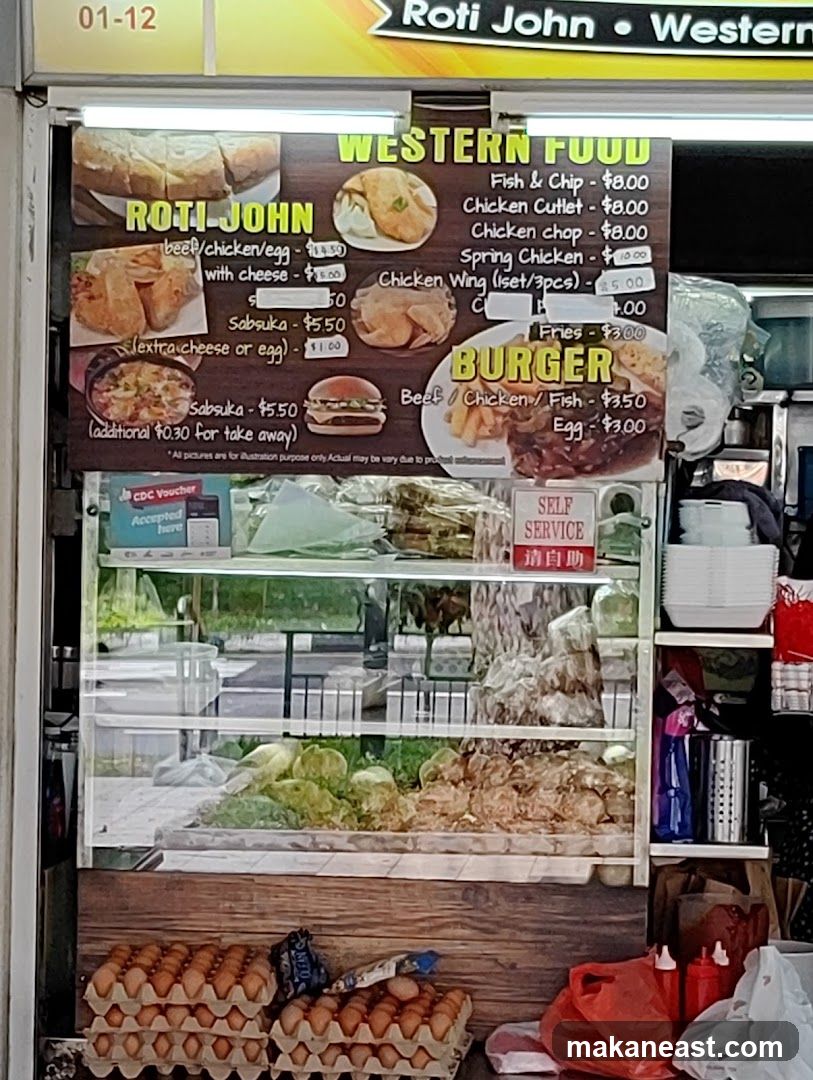 Roti John and Western Food Stall