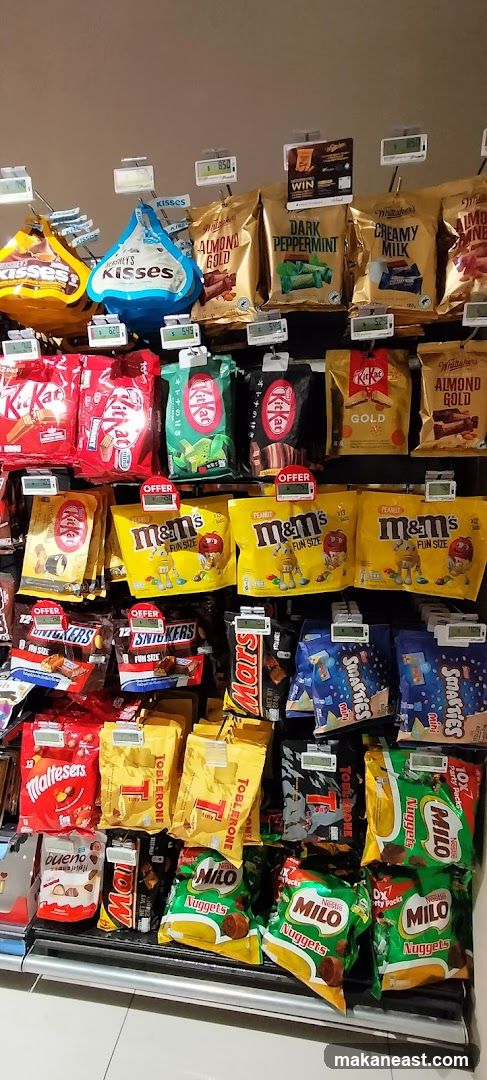 Assortment of Chocolate Bars and Candies