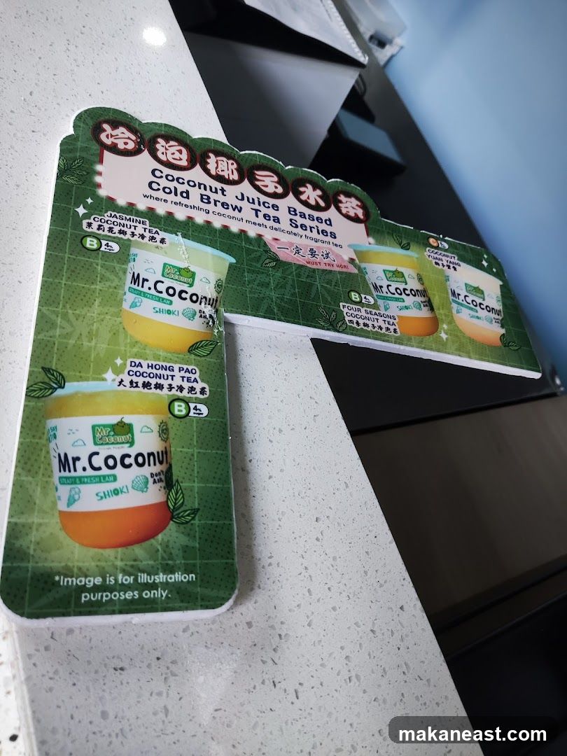 Mr. Coconut Cold Brew Tea Series Menu