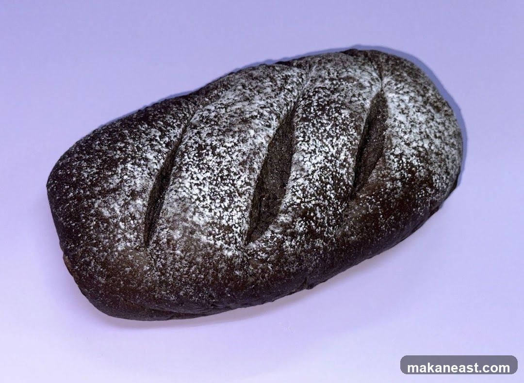 Dark Bread with Powdered Sugar