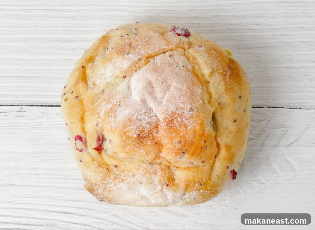 Cranberry and Poppy Seed Bread Roll