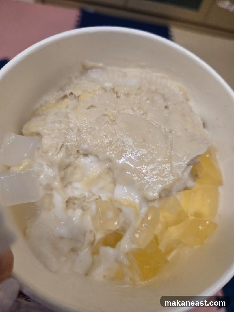 Dessert with Jelly Cubes