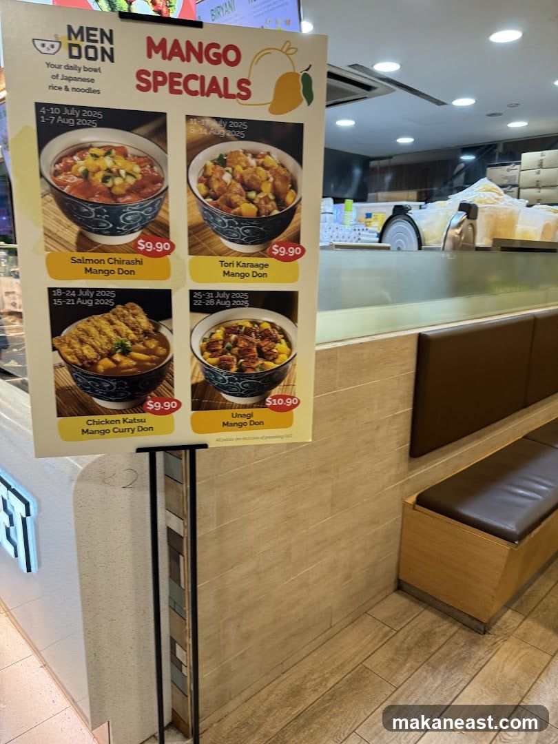 Mango Specials Menu
