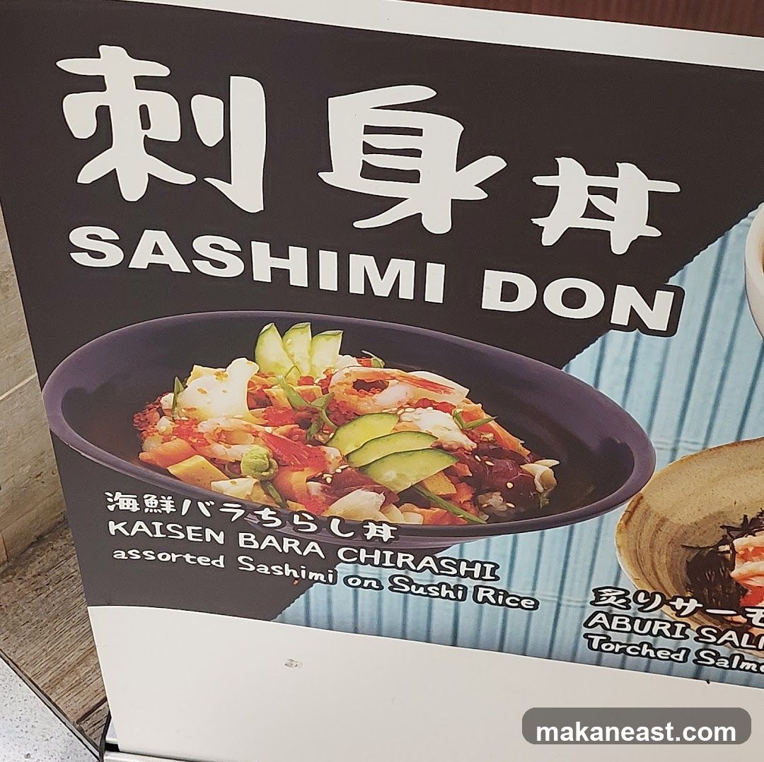 Sashimi Don Menu