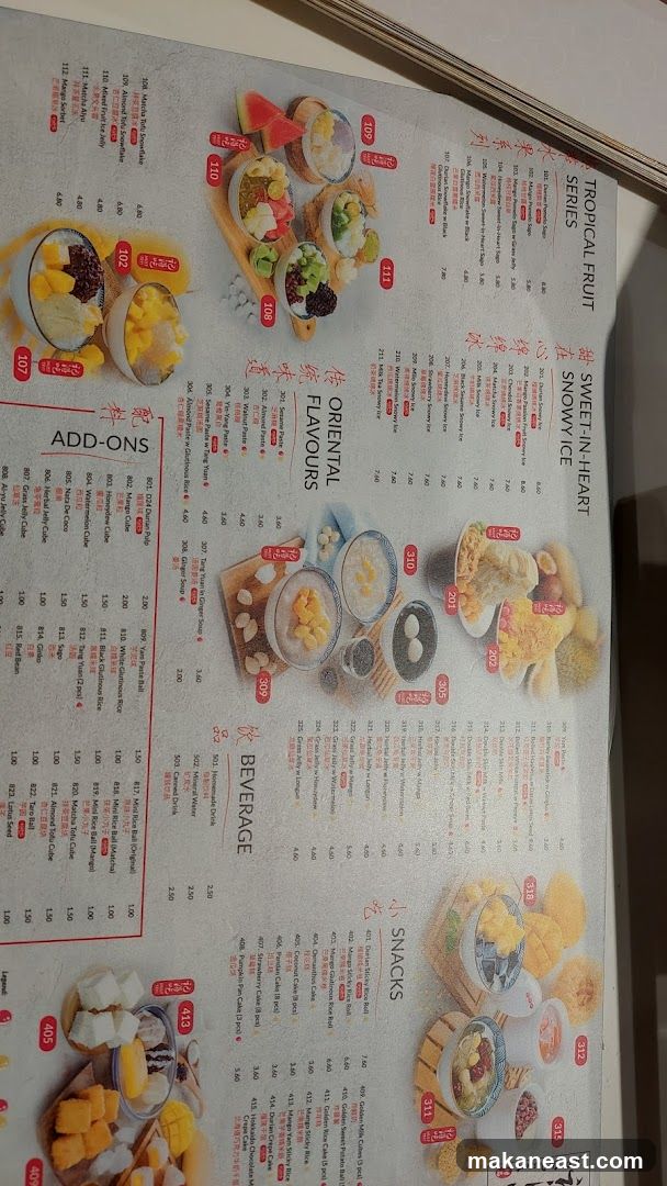 Dessert Menu